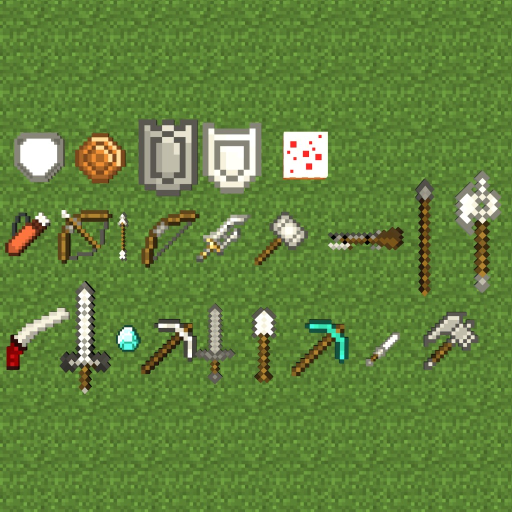 Minecraft Character/Weapons Pack preview image 4